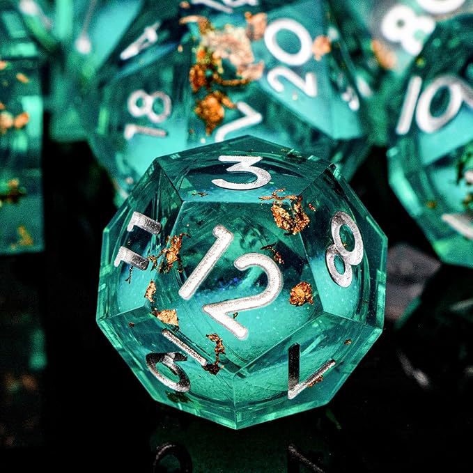 DND Dice Green Liquid Core Dice Set - Image 3
