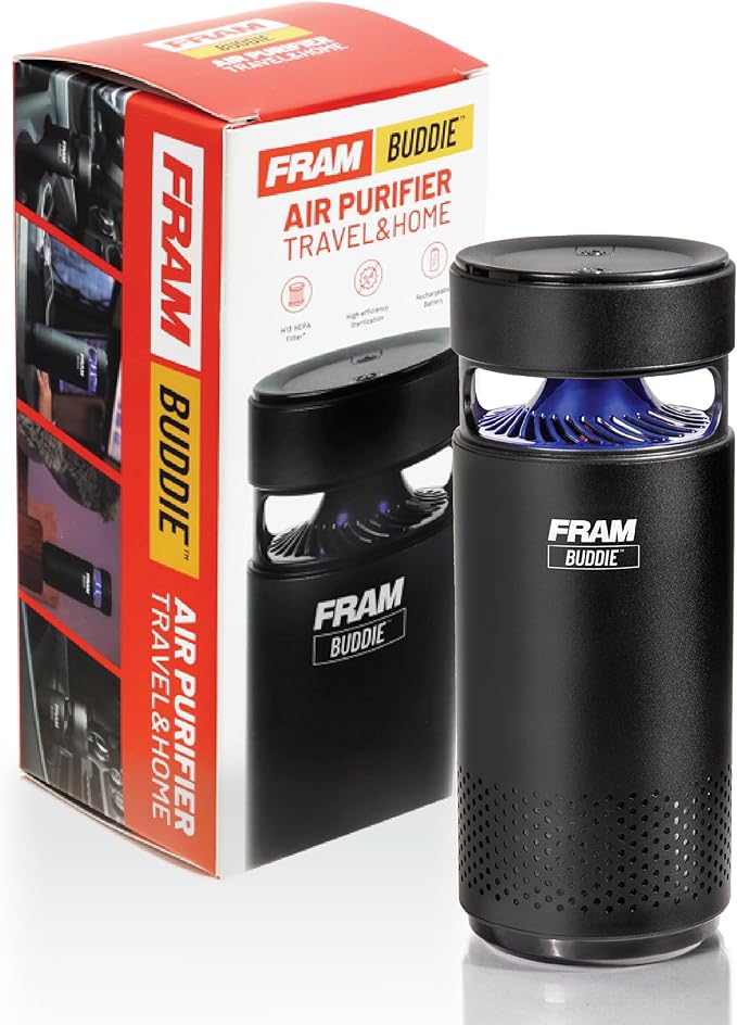 FRAM Buddie HEPA Air Purifier H13 Filtration & UV-C LED Sanitization, by FRAM