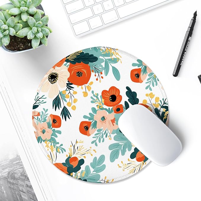 ITNRSIIET Round Mouse Pad with Stitched Edge Premium-Textured Waterproof - Image 6