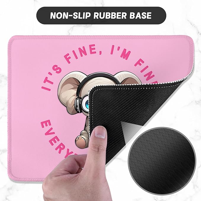 ITNRSIIET Mouse Pad with Stitched Edge Premium Textured Smooth Precise - Image 3