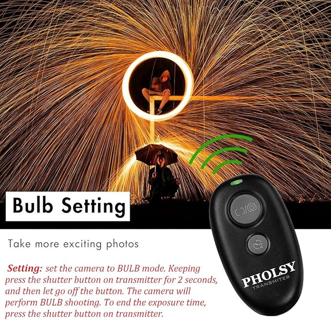 PHOLSY Wireless Shutter Release Camera Remote Control - Image 4
