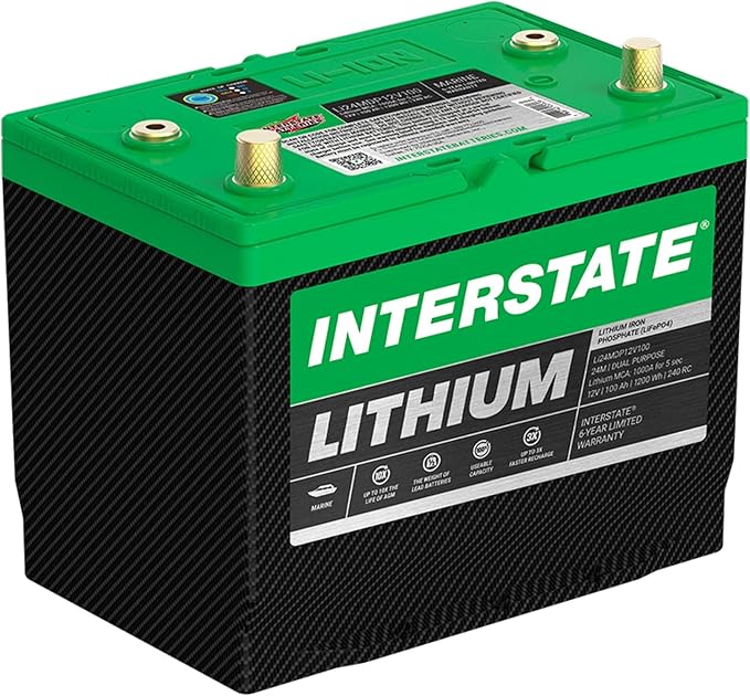 Interstate Batteries 12V 100Ah Group Size 24M Lithium Marine Dual Purpose Deep - Image 6