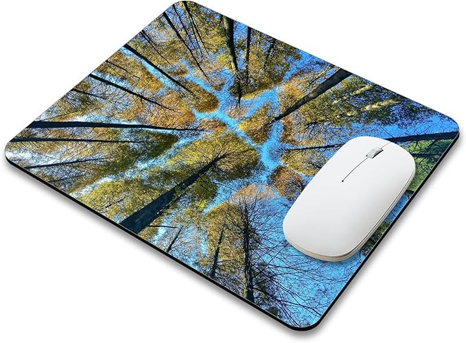 The Trees Under Blue Sky Mouse Pad Mat Rectangle Non-Slip Rubber Mousepad - Image 3