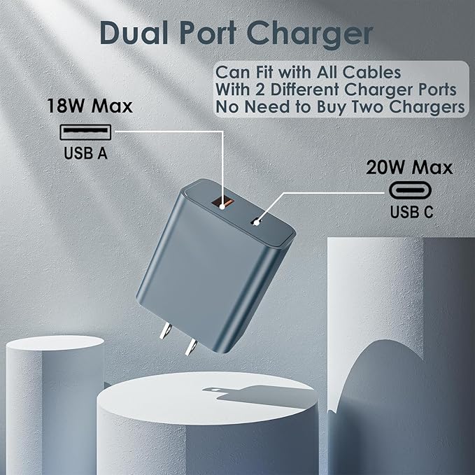4FT Multi Fast Charging Cable for Apple Watch Charger 3 in 2 USB C Cable Travel - Image 3