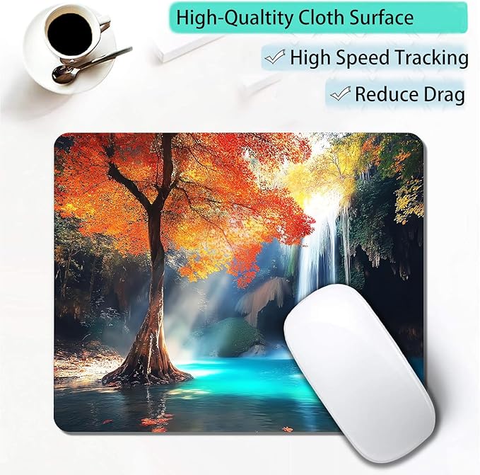 Aesthetic Natural Lake Forest Custom Mouse Pad - Image 3