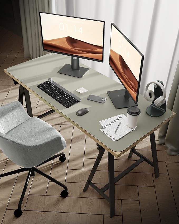 YSAGi Leather Desk Protector, Office Mat, Large Mouse Mat, Non-Slip PU Leather - Image 2