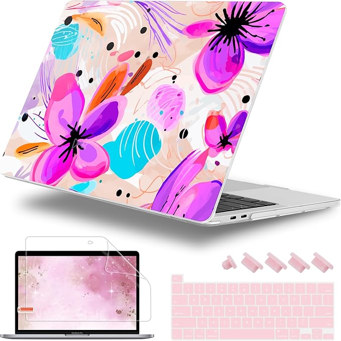 Case for MacBook Pro 13 inch with/Without Touch Bar, Hard Shell + Keyboard by WelcomeViseNewitems
