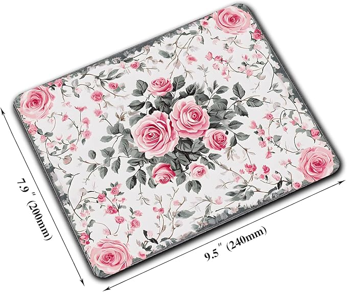 Vintage Flower Floral Custom Mouse Pad - Image 3