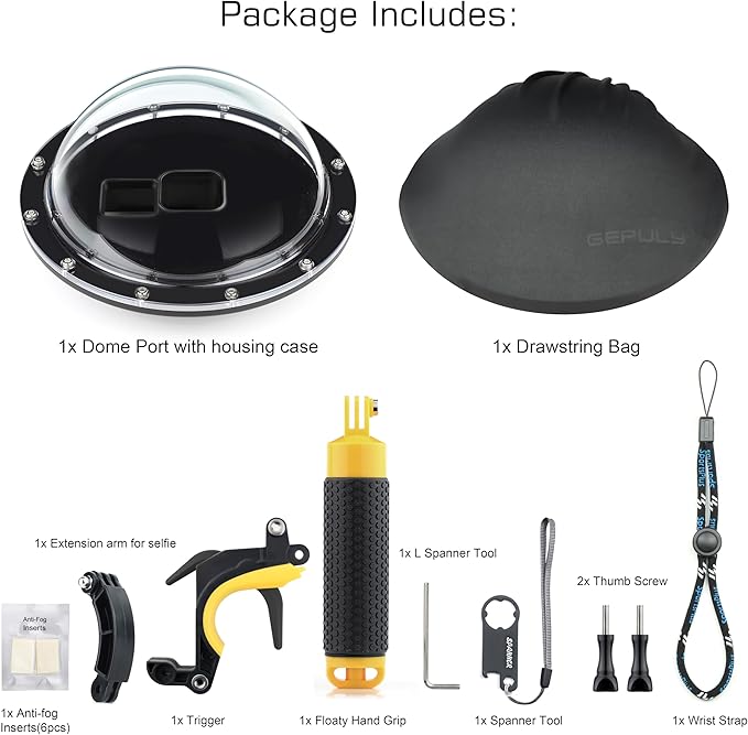 Dome Port for GoPro Hero 9 10 11 12 13 Black- Underwater Waterproof Dome Port - Image 8