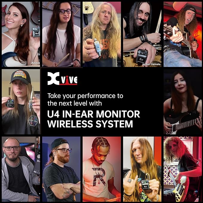Xvive U4R2 Wireless in-Ear Monitor System Professional IEM System 1 Transmitter - Image 6