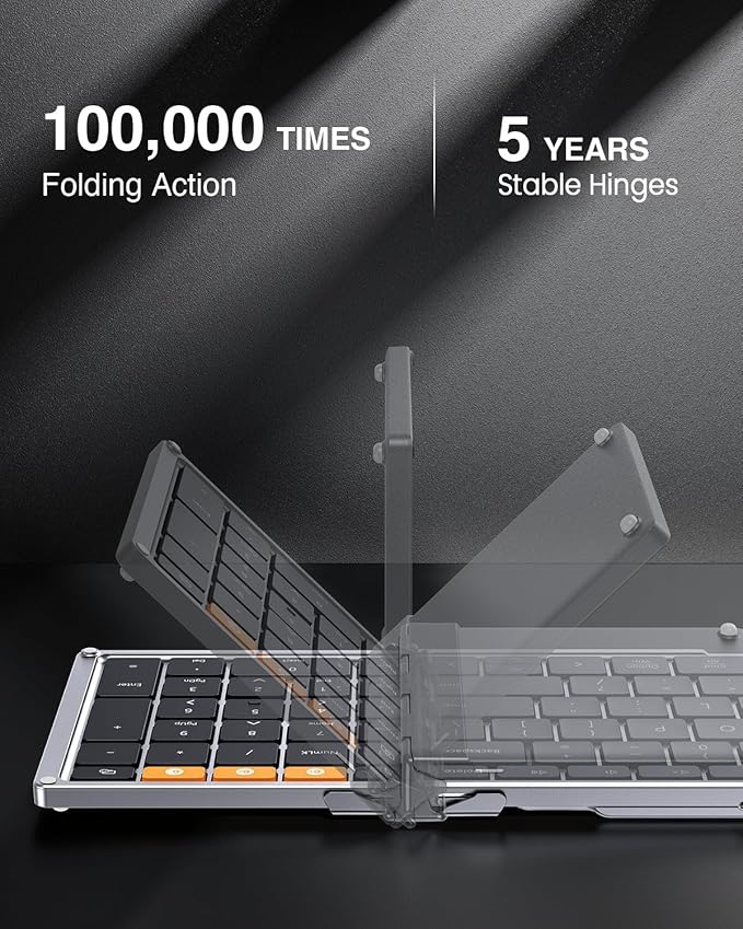 ProtoArc Foldable Bluetooth Keyboard, XK01 Folding Wireless Portable Keyboard - Image 2