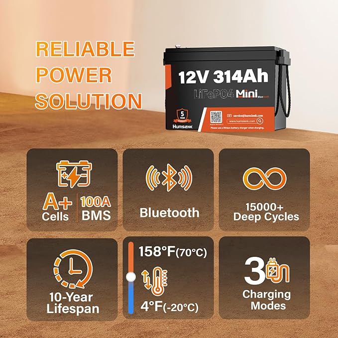 12V 314Ah LiFePO4 Lithium Battery - Image 3