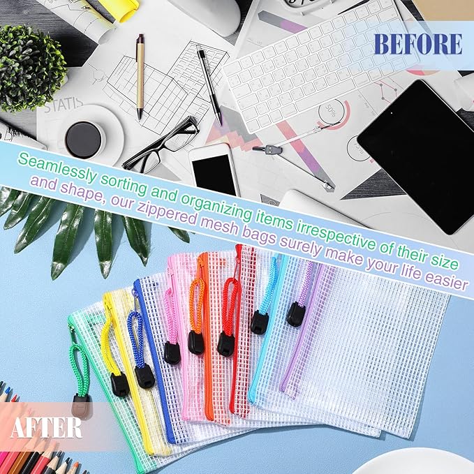 Jetec 32 Pcs Mesh Zipper Bags Toy Storage Bikini Organizer Bag Bolsas Para - Image 6