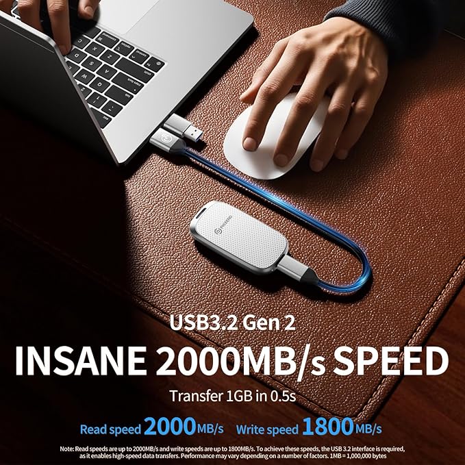 PHIXERO P20 External Portable SSD 2TB, External Solid State Drives - Image 2