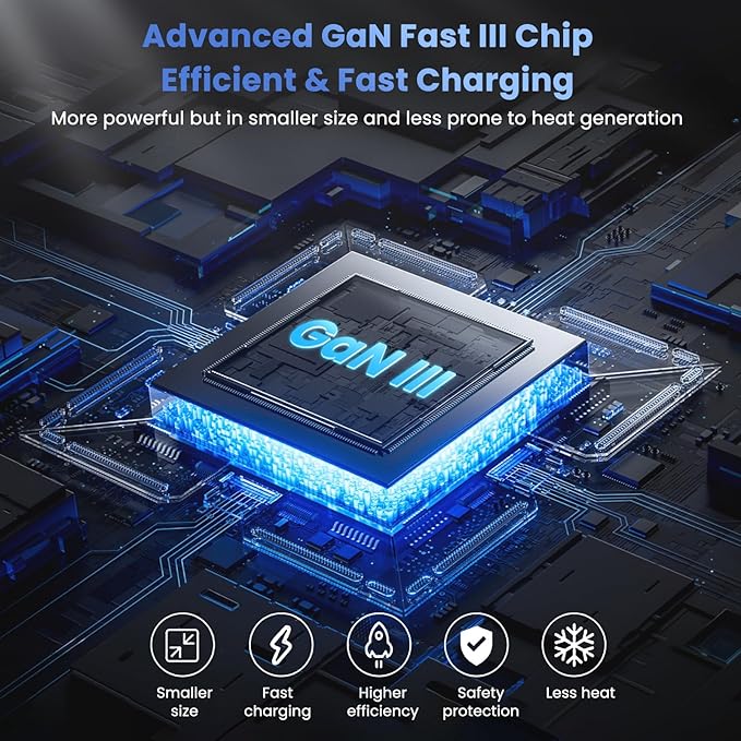 200W USB C Charger Block, 8-in-1 GaN III USB C Charger Fast Charging Station Hub - Image 4