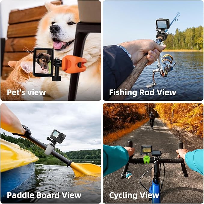 TELESIN Camera 360 Strap Mount Flexible Wrap Band Bike Motorcycle Handlebar - Image 6