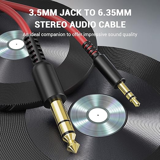 OneOdio 6.35mm to 3.5mm 6.6-9.8FT Stereo Adapter Cable Compatible - Image 4