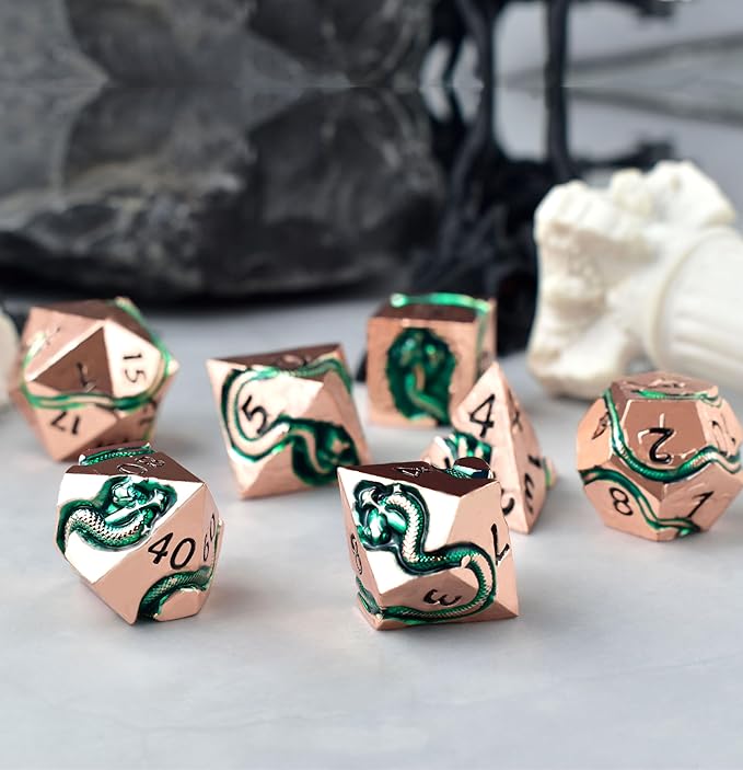RULE DICE Serpent's Embrace Metal DND Dice Set - Image 3