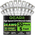 GEARit Cat 6 Ethernet Cable Cat6 Network Patch, Snagless Cord, Internet by GEARit