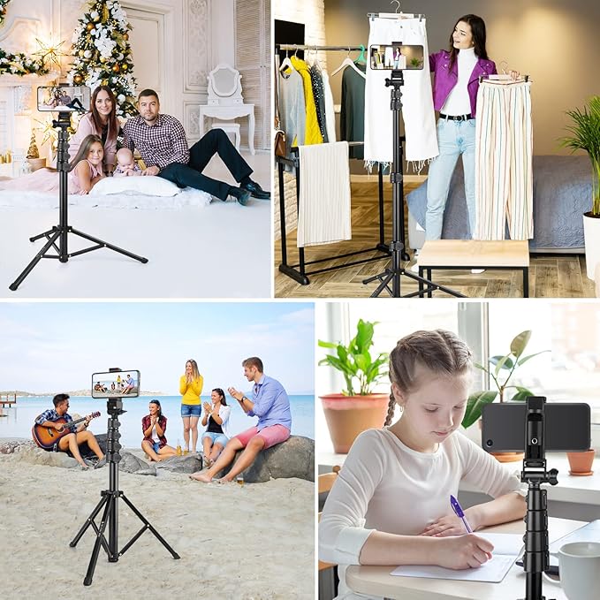Victiv 68 inch/ 173cm Phone Tripod Stand, Selfie Stick Tripod - Image 8