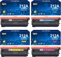 212A Toner Cartridge 4 Pack, for HP 212X W2120A Toner Cartridge for HP Color by RitoTech
