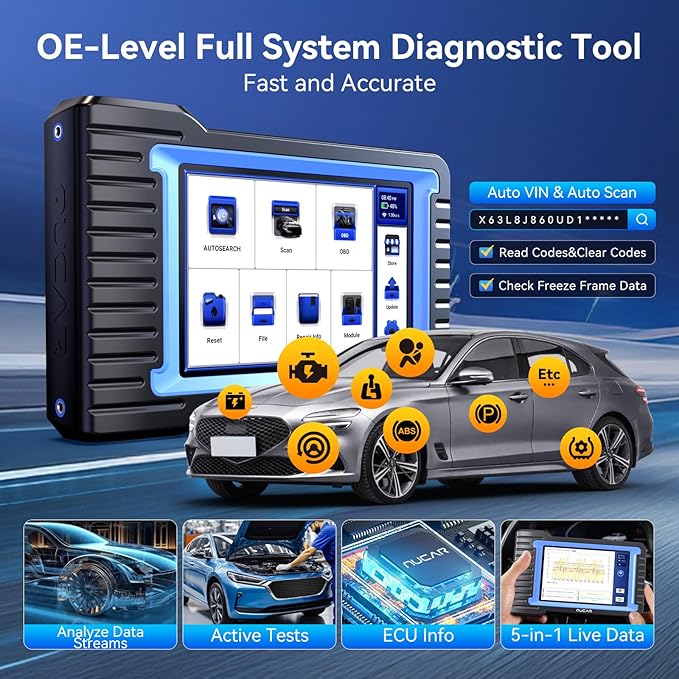 MUCAR Bidirectional Scan Tool, VO7Y All Systems & 28+ Resets OBD2 Scanner - Image 5