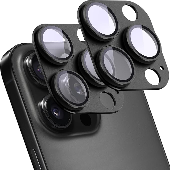 2 Pack Camera Lens Protector for iPhone 16 Pro/iPhone 16 Pro Max, AR Tempered by SHANG+PIN+JIA