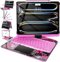 Intermerge Clear Keyboard Case for iPad Pro 13" 2024 Only, 360° Swivel by Intermerge