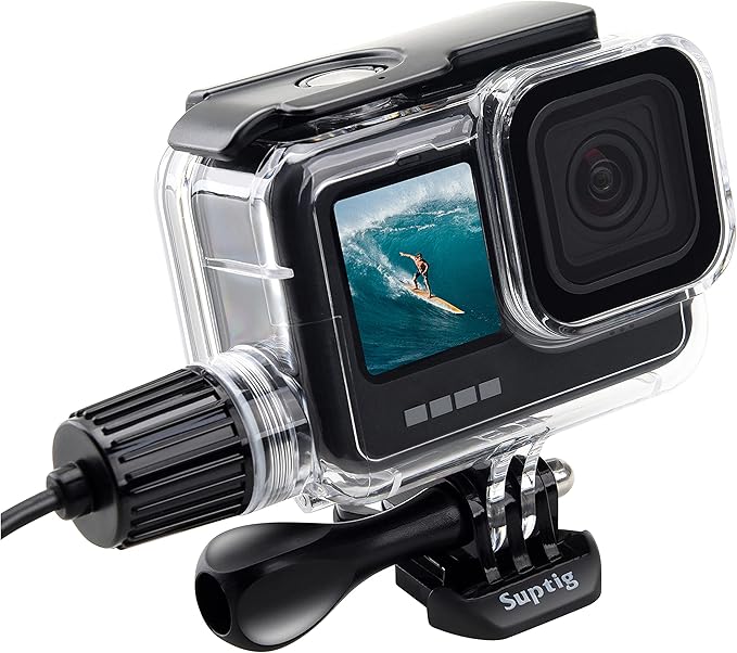 Suptig Waterproof Housing for GoPro Hero 13-9, Dive to 164Ft by Suptig