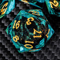 ARUOHHA DND Resin Dice Dragon Eye Dice Liquid Core Red Sharp Edged Dice Set by ARUOHHA