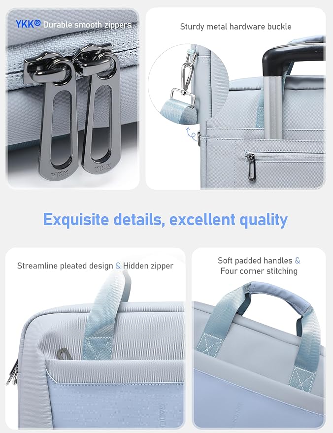 15-16 Inch Laptop Shoulder Bag Business Briefcase Water Resistant Computer - Image 5