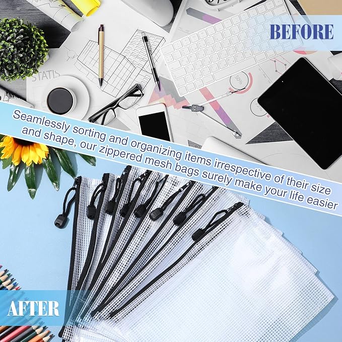 Jetec 32 Pcs Mesh Zipper Bags Toy Storage Bikini Organizer Bag Bolsas Para - Image 6