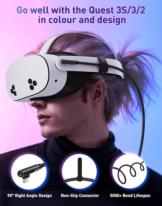 Maxonar [Next-Gen Chip VR Charging Link Cable 16FT Compatible - Image 6