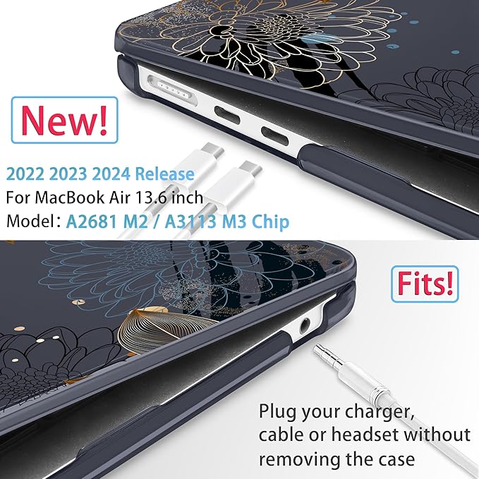 Mektron for 2025 M4 MacBook Air 13.6 Inch A3240 Case Fits 2023 A2681 M2 2024 - Image 2