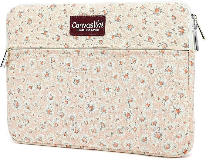 Canvaslove Pink Chrysanthemum Laptop Sleeve Case Bag Cover by Canvaslove