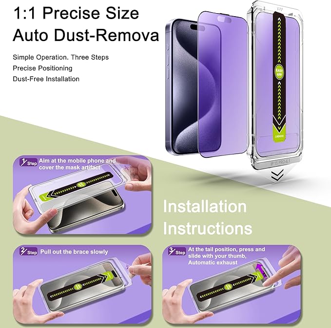 9H Tempered Glass, Anti-Glare, Full Coverage, Anti-Fingerprint, Auto Dust - Image 3