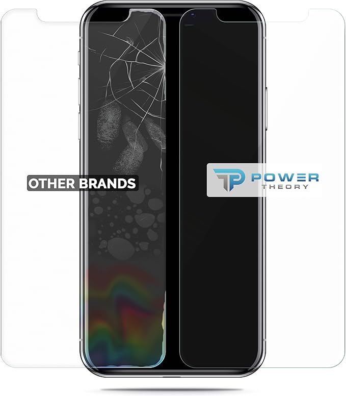 Power Theory Designed for iPhone X, iPhone Xs Screen Protector Tempered Glass - Image 7