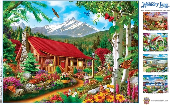 MasterPieces - 300 Piece Jigsaw Puzzle, Large EZ Grip Shapes, Mountain Hideaway - Image 8