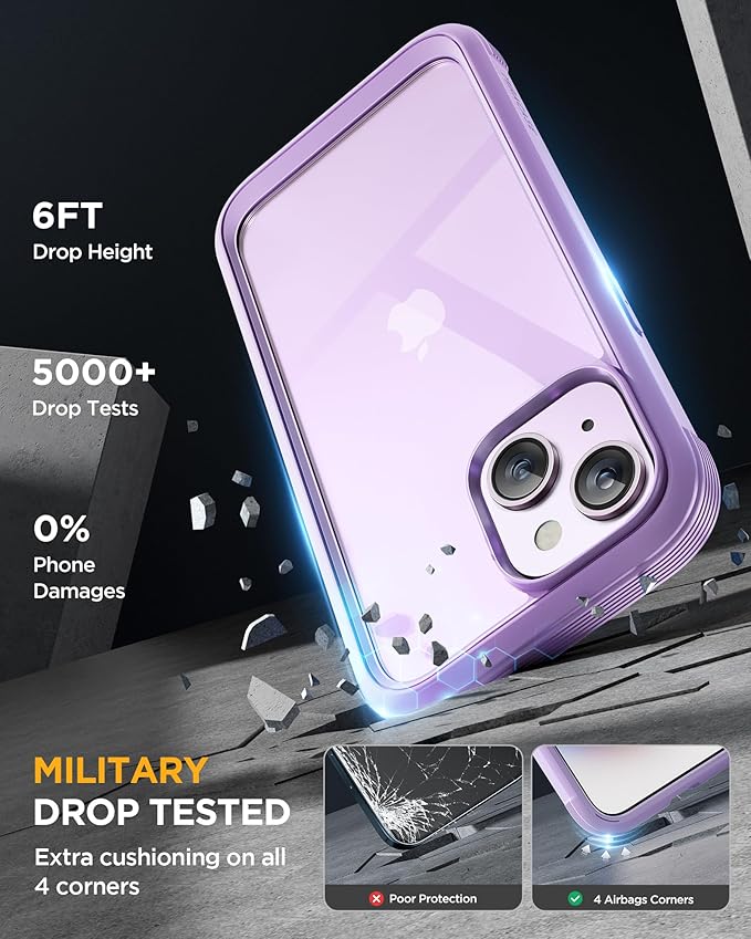Miracase Designed for iPhone 14 Case 6.1 inch, Full-Body Protective Bumper - Image 4