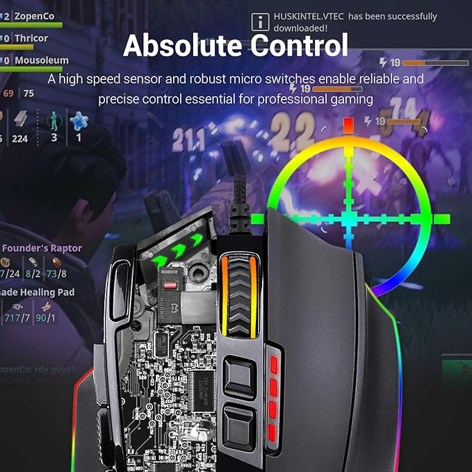 Redragon M801 Gaming Mouse, RGB PC Gaming Mouse MMO - Image 4