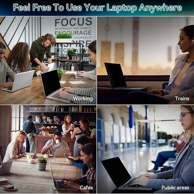 360° Privacy Screen for MacBook Pro 13 Inch/MacBook Air 13 in, 4 Way Privacy - Image 8