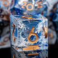 ARUOHHA Blue DND Resin Dice Set 7PCS Translucent Handmade RPG Polyhedral Sharp by ARUOHHA