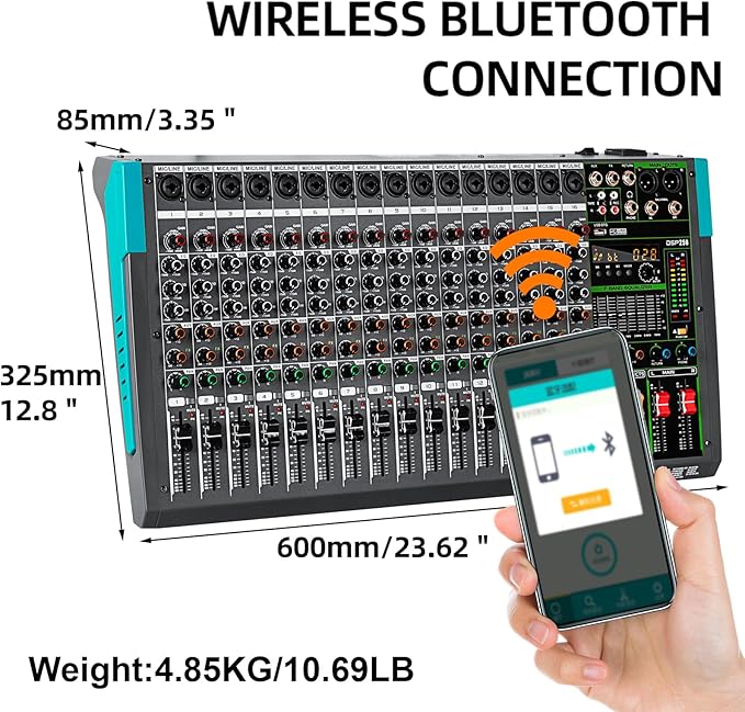 Depusheng PA16 Professional Audio Mixer Sound Board Console Desk System - Image 5