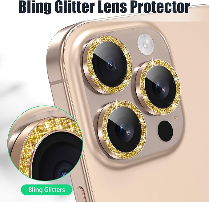 AGVEE 3+3 6 Pack for iPhone 16 Pro 6.3" / 16 Pro Max 6.9" Camera Lens Cover - Image 5