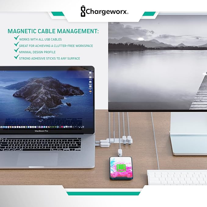 Magnetic Cable Clips – Chargeworx Cord Organizer - Image 2
