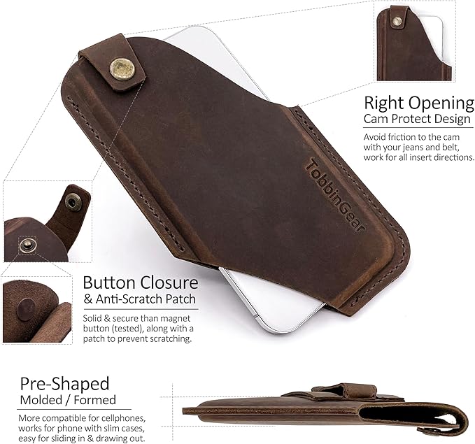 TobbinGear Leather Cell Phone Holster - Image 3