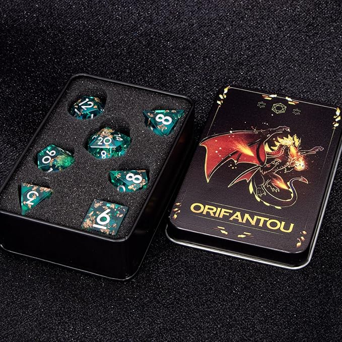 DND Dice Green Liquid Core Dice Set - Image 6