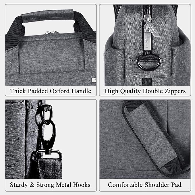 Voova Laptop Bag Case 17 17.3 Inch Computer Sleeve Messenger Bag - Image 4