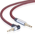 Male to Male Audio Cable 12Ft, 90 Degree TRRS 3.5mm 4 Pole Nylon Braided Stereo by Unknown