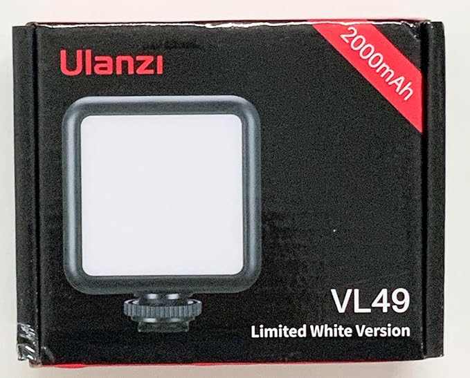 ULANZI VL49 2000mAh LED Video Light w 3 Cold Shoe, Rechargeable Soft Light Panel - Image 11